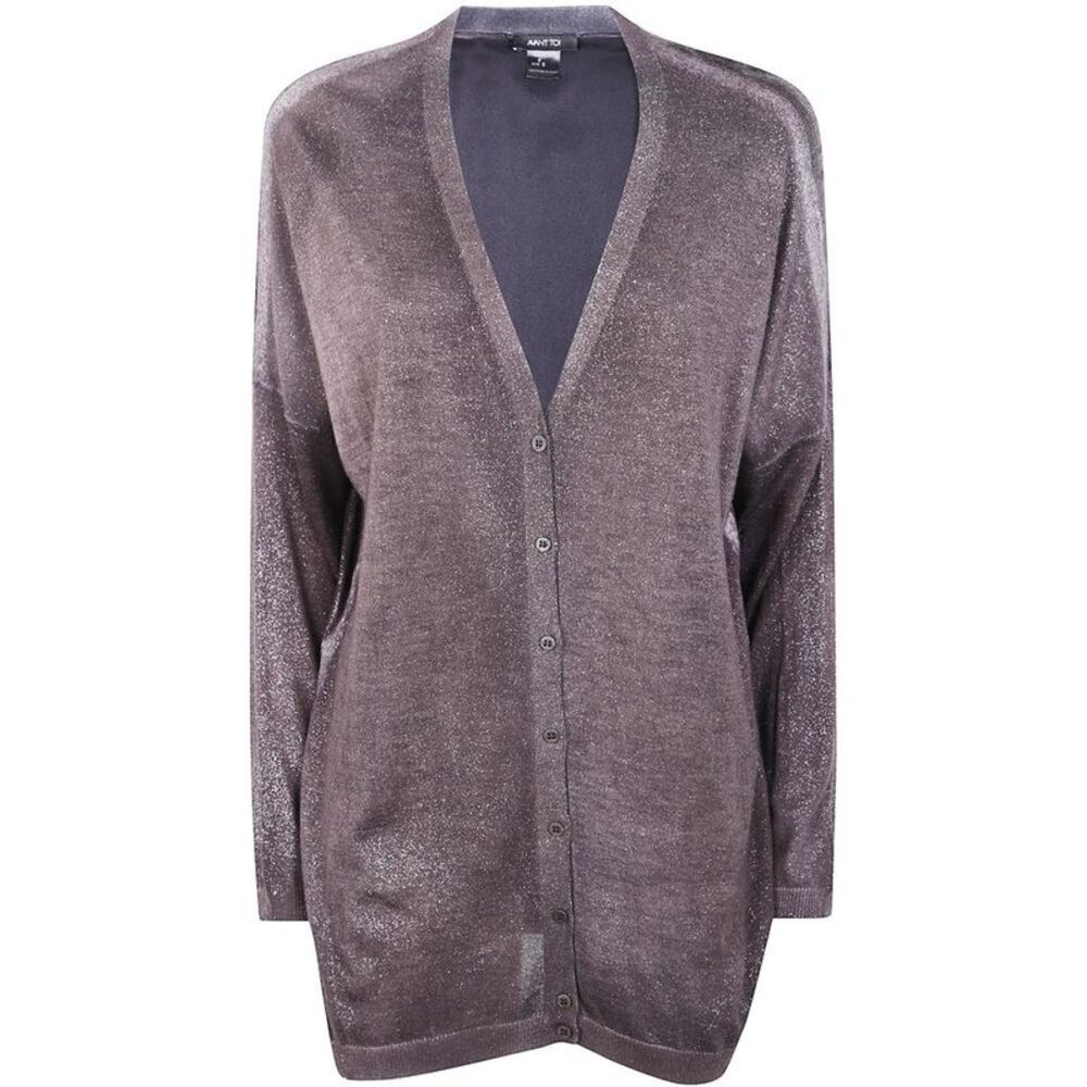 AVANT TOI Metallic Knit Cardigan Women BROWN Sweaters & Knitwear